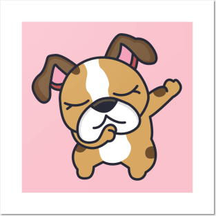 Dabbing French Bulldog Cute Dog cartoon Posters and Art